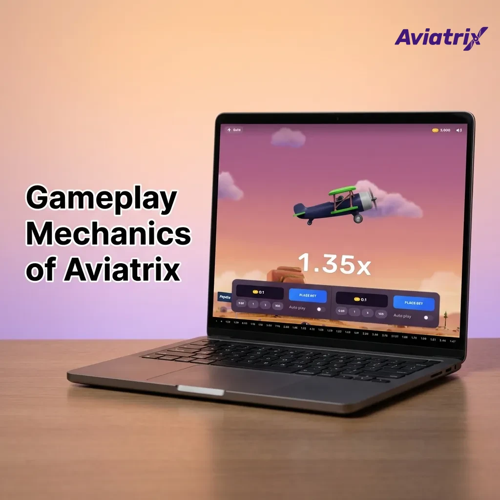 Aviatrix game screen showing rising multiplier, flying plane, bet controls, balance, and auto cashout options before crash