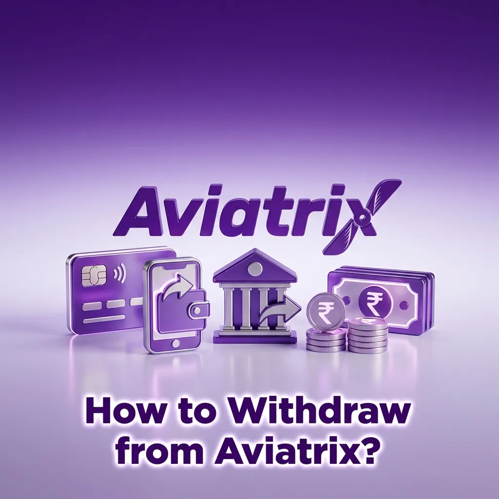 Illustrated Aviatrix app screen showing step-by-step withdrawal process and KYC verification before cashing out winnings