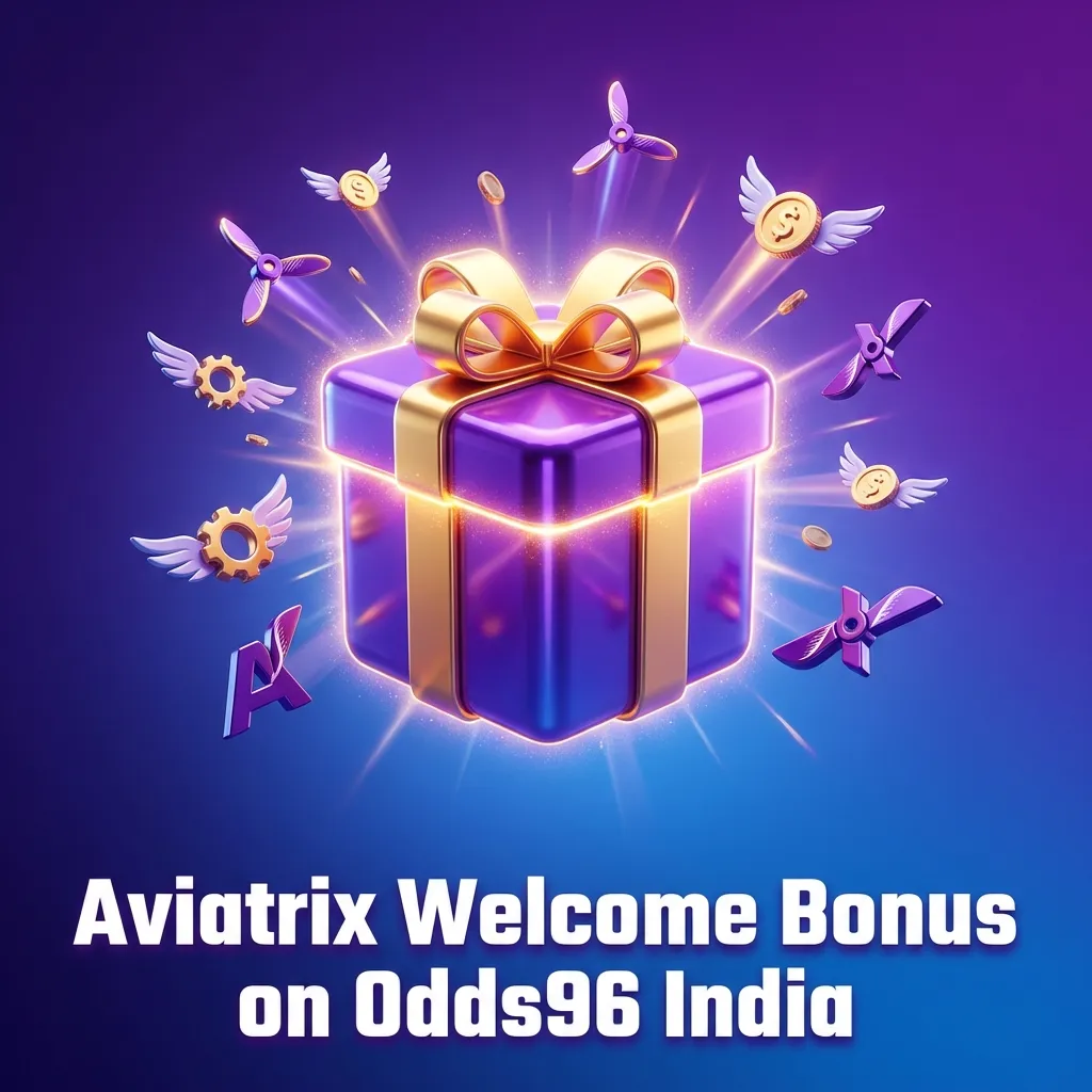 Banner for Odds96 India Aviatrix casino: “Register and get 500% bonus” with app interface and Indian rupee symbols