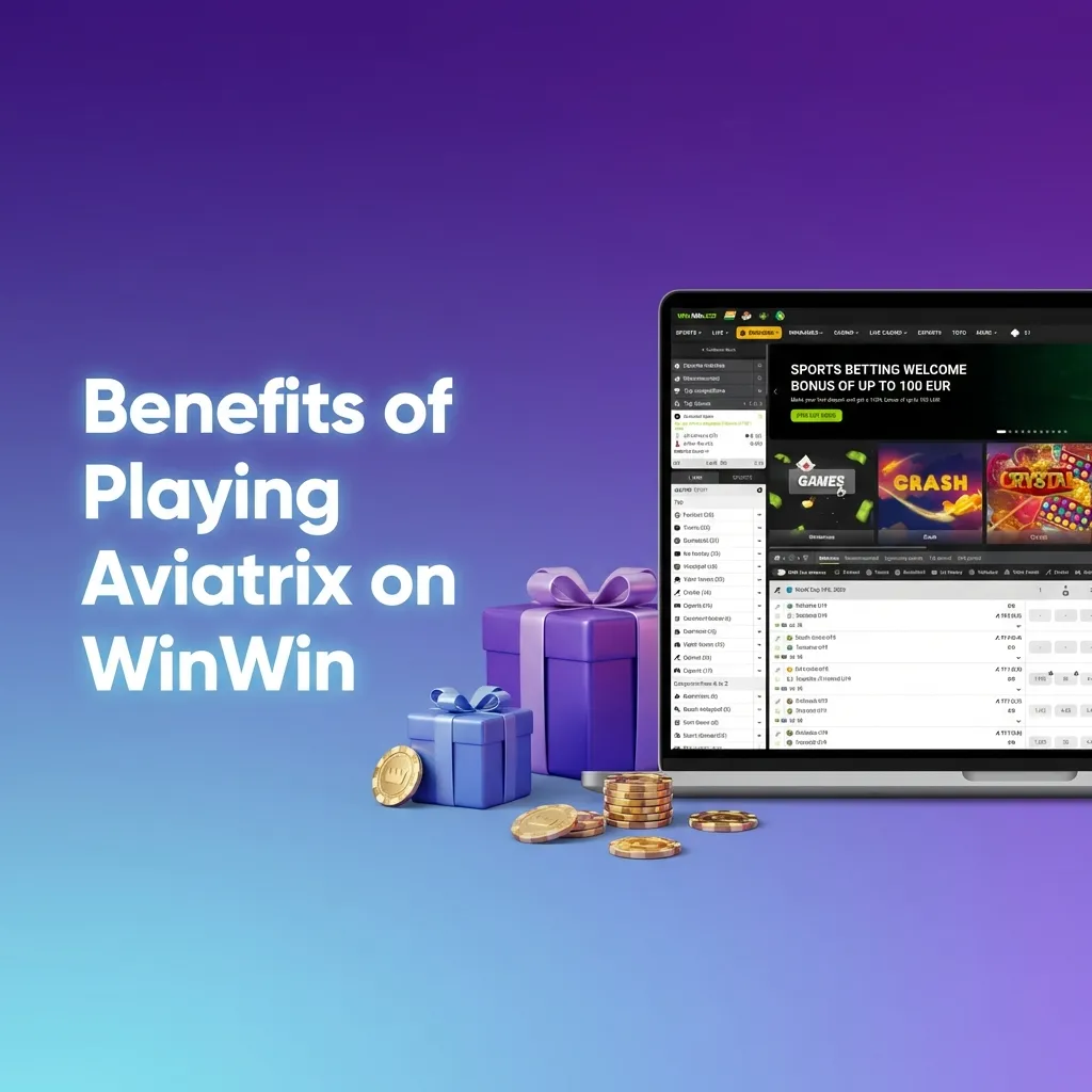 Infographic listing Aviatrix benefits on WinWin: high RTP, live stats, auto cashout, rupee deposits, 24/7 support, mobile play.