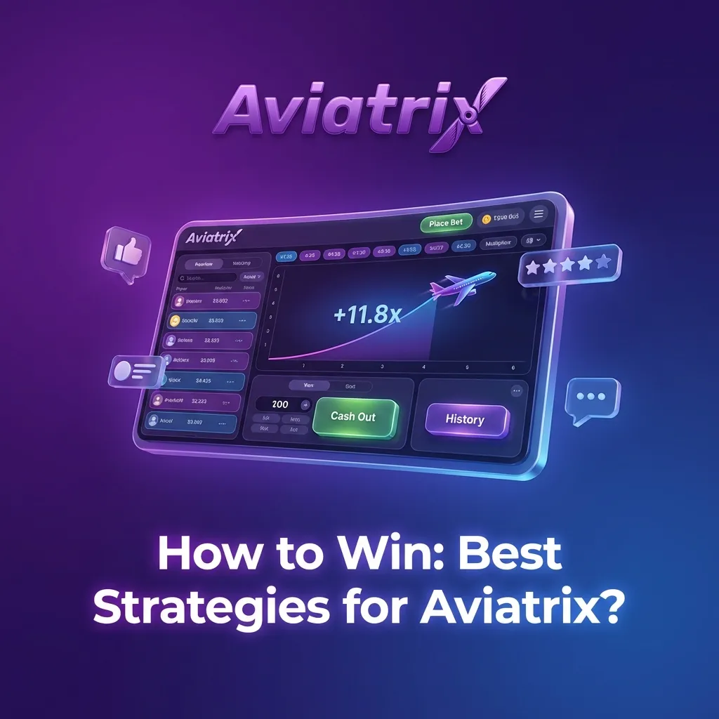 Guide graphic showing Aviatrix game tips: small bets, low cashout multipliers, stable stakes, and demo rounds for practice